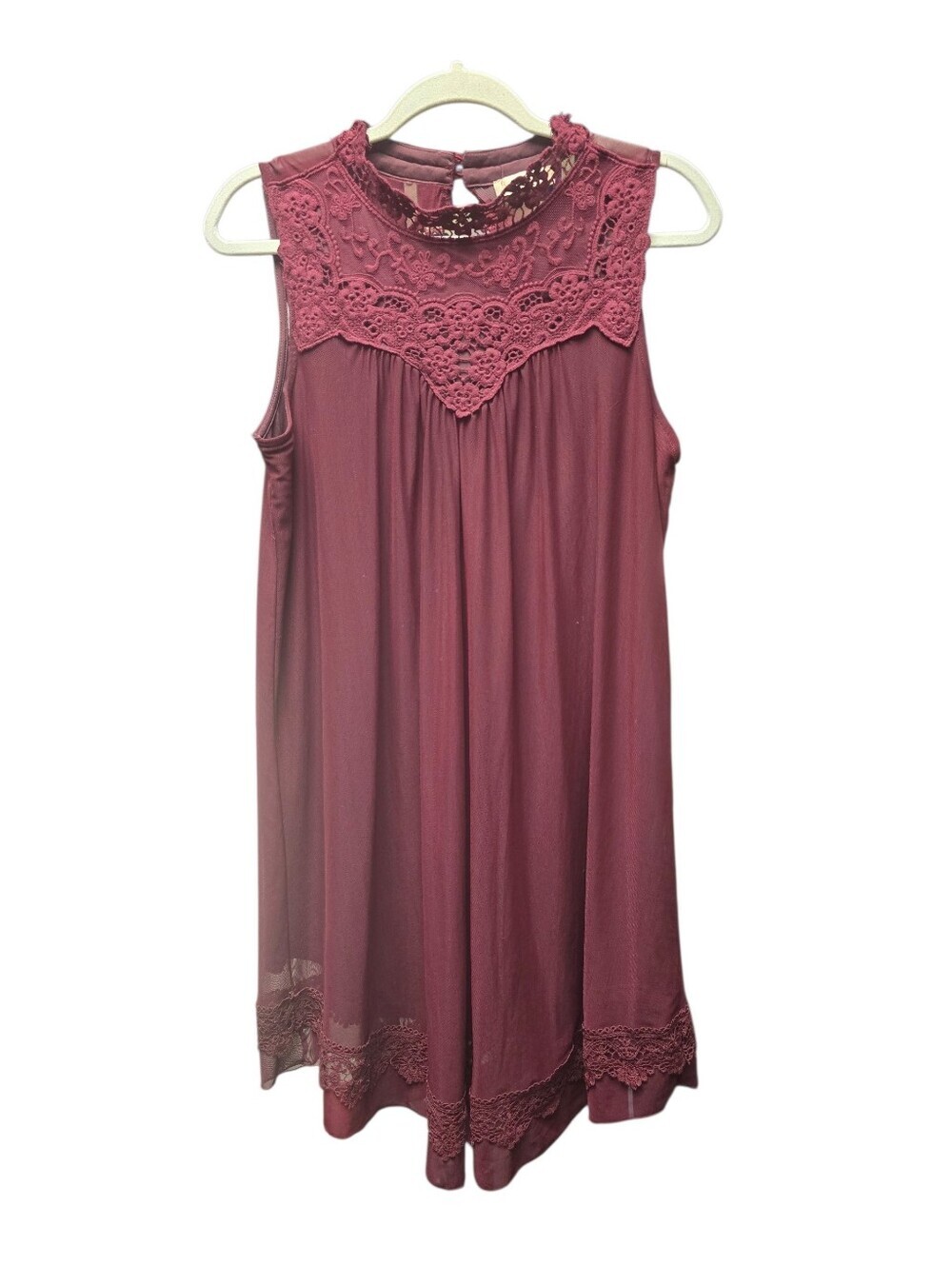 Altar'd State Port Royal Embroidered Lace-Trim Dress Sz. M